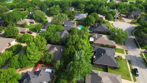 Aerial-footage-of-a-neighborhood-in-Keller-Texas-south-of-the-KYA-fields