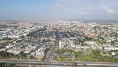 aerial-tilt-shot-above-netivot-city,-israel
