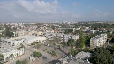 aerial-shot-above-the-culture-mantion-at-netivot-city,-israel