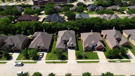 Aerial-footage-of-a-neighborhood-in-Flowermound-Texas