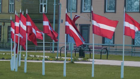 Latvian-flag-flutters-in-the-wind