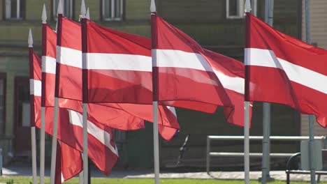 Latvian-flag-flutters-in-the-wind