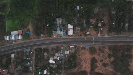 Tiro-Vertical-De-La-Carretera-En-India