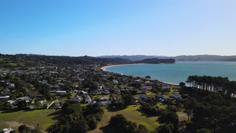 Aerial-view-of-Cooks-Beach-in-New-Zealand's-Coromandel-Peninsula