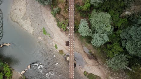 Aerial-view-of-the-Gippsland-Steam-Train-Railway-system-over-the-Thompson-river