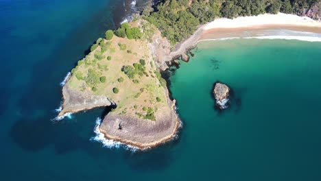 Playa-Privada-En-Coromandel,-Nueva-Zelanda