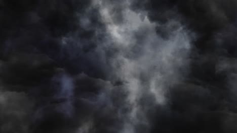 Vista-Del-Movimiento-De-Nubes-Oscuras-Acercándose-Con-Una-Tormenta