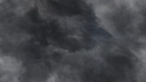Gewitter-Mit-Dunklen-Sturmgrauen-Wolken,-Pov