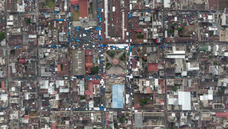 High-top-down-overhead-aerial-view-of-the-town-square-in-San-Juan-Ostuncalco-during-market-day