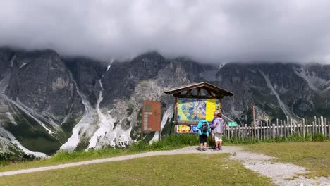 Seespitze-in-Austria,-top-of-the-Schlick-2000-Ski-resort-in-summer-with-clouds