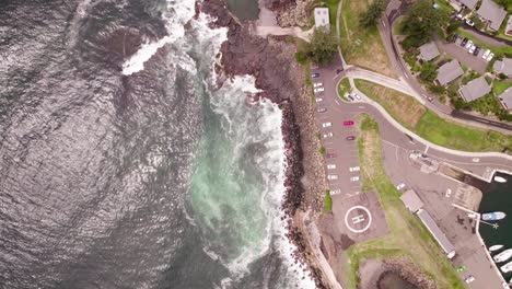 Vogelperspektive-POV-Luftaufnahme,-Von-Der-Städtischen-Küste