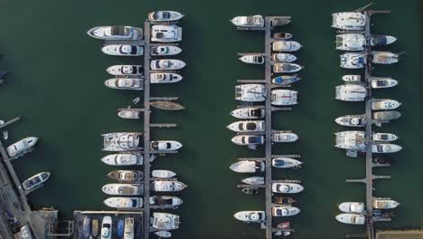 topdown-drone-video-of-a-marina-or-harbor-in-Lima,-Peru