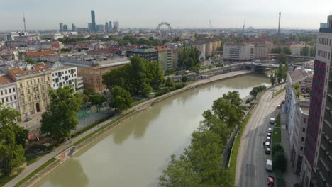Aerial-Austria-Vienna-on-Sunny-Day-Aerial-Video-of-Vienna-Austria-city-center-on-a-sunny-day