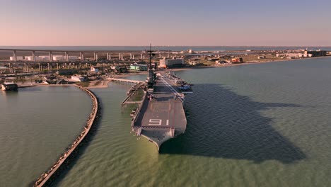 Aerial-Point-of-View-of-the-USS-Lexington-Cv-16