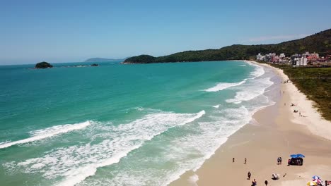 drone-shot-of-waves-at-brazilian-beach