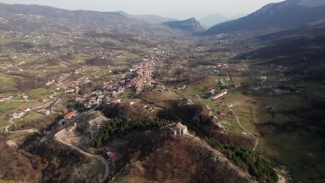 Aerial-panoramic-view-of-dramatic-valley.-Daylight.-Italy