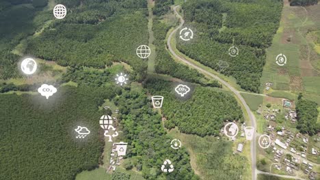 Vista-Aérea-Futurista-De-Drones-De-La-Cobertura-Forestal