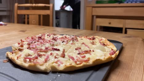 Steaming-hot-pizza-at-home