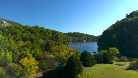 Drone-view-of-beautiful-Lake-Lure-in-North-Carolina