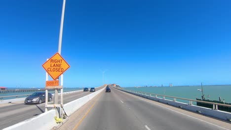 POV-Driving-on-the-Queen-Isabella-Causeway-between-South-Padre-Island-and-Port-Isabel-in-southern-Texas