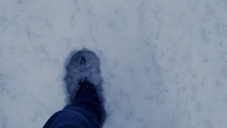 Fallen-In-Schnee-Eis-Beim-Versuchen-Durch-Gehen-Gopro-Pov-Zu-Machen