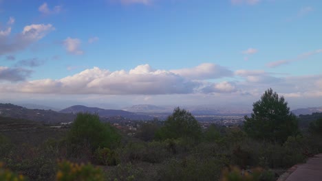 Time-lapse-on-the-hills-of-Malaga,-Spain