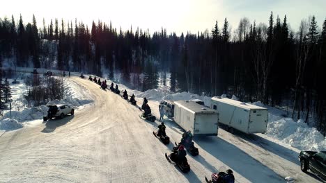 Alaska-snow-machine-ride-for-Cancer.--Petersville,-Alaska