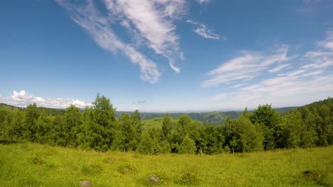 Time-lapse-video-over-the-clouds-approaching-in-the-mountains-near-Cluj-city-in-Romania