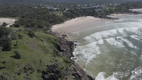 Coastal-Beach-side-And-Tropical-Landscape-In-Cabarita,-Northeastern-New-South-Wales,-Australia