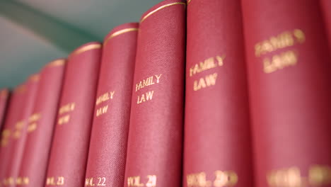 Familienrechtliche-Bücher-In-Einer-Anwaltsbibliothek
