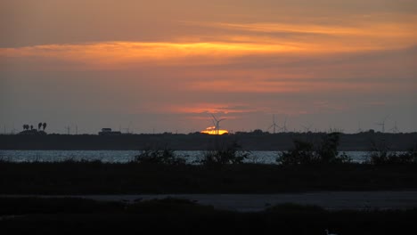 Sonnenuntergang-über-Texas-Windpark