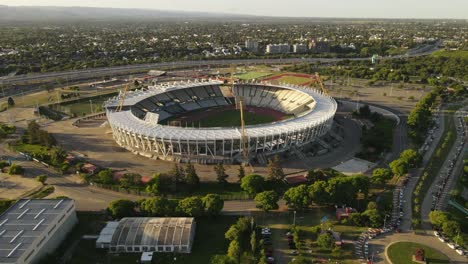 Birds-eye-view-of-famous-football-stadium,-Estadio-Mario-Alberto-Kempes