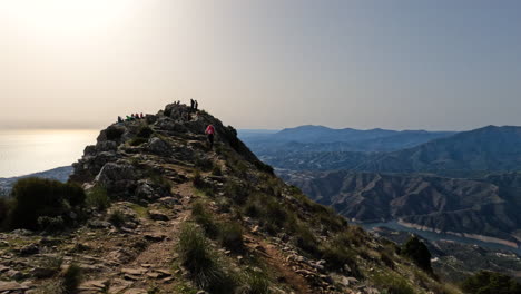 4k-Moving-shot-of-the-last-part-of-the-mountain-hike-at-La-Concha,-Marbella,-Spain