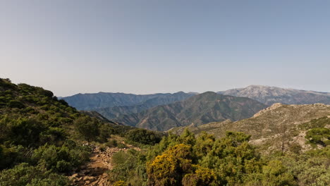 4k-Shot-of-mountains-and-beautiful-nature-landscape-at-La-Concha,-Marbella,-Spain