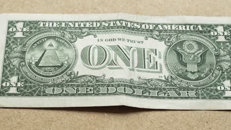 Focus-back-of-ONE-dollar-bill-of-the-United-Stated-4k