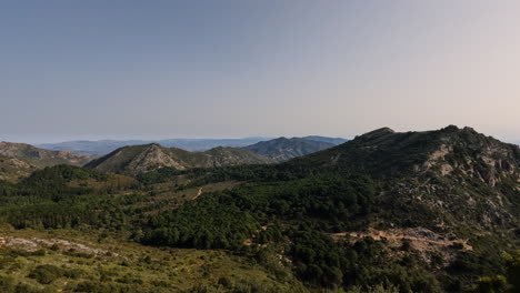 4k-Shot-of-mountains-on-a-clear-day-at-La-Concha,-Marbella,-Spain