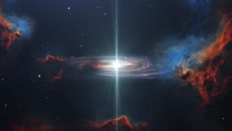 Galaxy-with-Bright-Twinkling-Stars-View-Nebula-,-the-universe