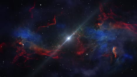 Un-Campo-De-Estrellas-Contra-El-Telón-De-Fondo-De-Un-Hubble-Como-Nebulosa,-Universo-4k