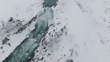 Vogelperspektive-über-Dem-Dettifoss-Wasserfall-In-Vatnajokull,-Island