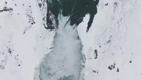Luftbild-Aus-Der-Vogelperspektive-über-Dem-Donnernden-Dettifoss-Wasserfall-In-Island