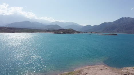 Potrerillos-Dam-on-Mendoza-blue-turquoise-water-River,-Argentina