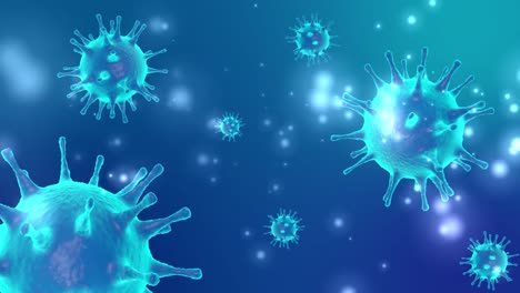 Coronavirus-Blauer-Bewegungshintergrund