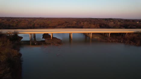 Aerial-footage-of-Poindexter-Branch-on-Lake-Lewisville-in-Texas