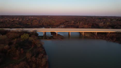 Aerial-footage-of-Poindexter-Branch-on-Lake-Lewisville-in-Texas