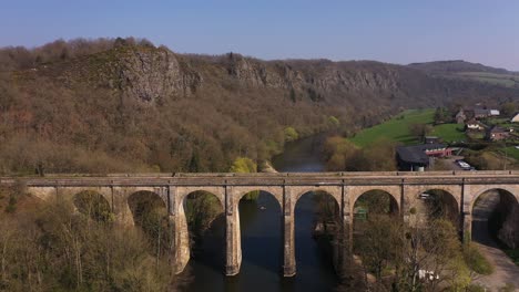 Aerial-view-of-Clecy-Viaduct-in-normandy