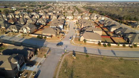 Aerial-footage-of-houses-in-a-neighborhood-in-Lantana-Texas