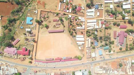 Luftaufnahmen-Traditioneller-Ländlicher-Gemeinden-In-Kenia,-Afrika