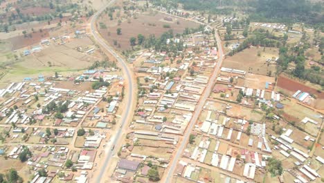aerial-drone-view-of-road-in-kamatira-in-west-pokot,-kapenguria,-Kenya