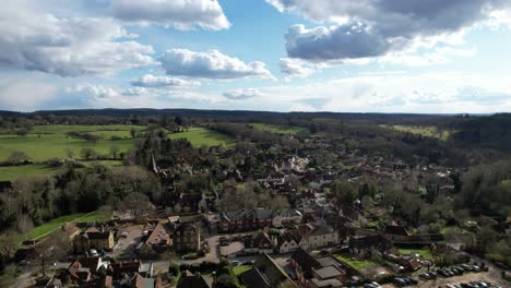 Rising-drone-panning-shot--Shere-village-Surrey-UK