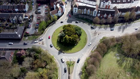 Vehicles-going-around-a-roundabout-in-Canterbury-Kent-UK
